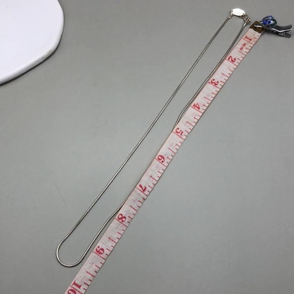 Paolo Romeo Italy Solid Sterling Silver 925 Plain Snake Chain Necklace Vintage - Picture 6 of 6